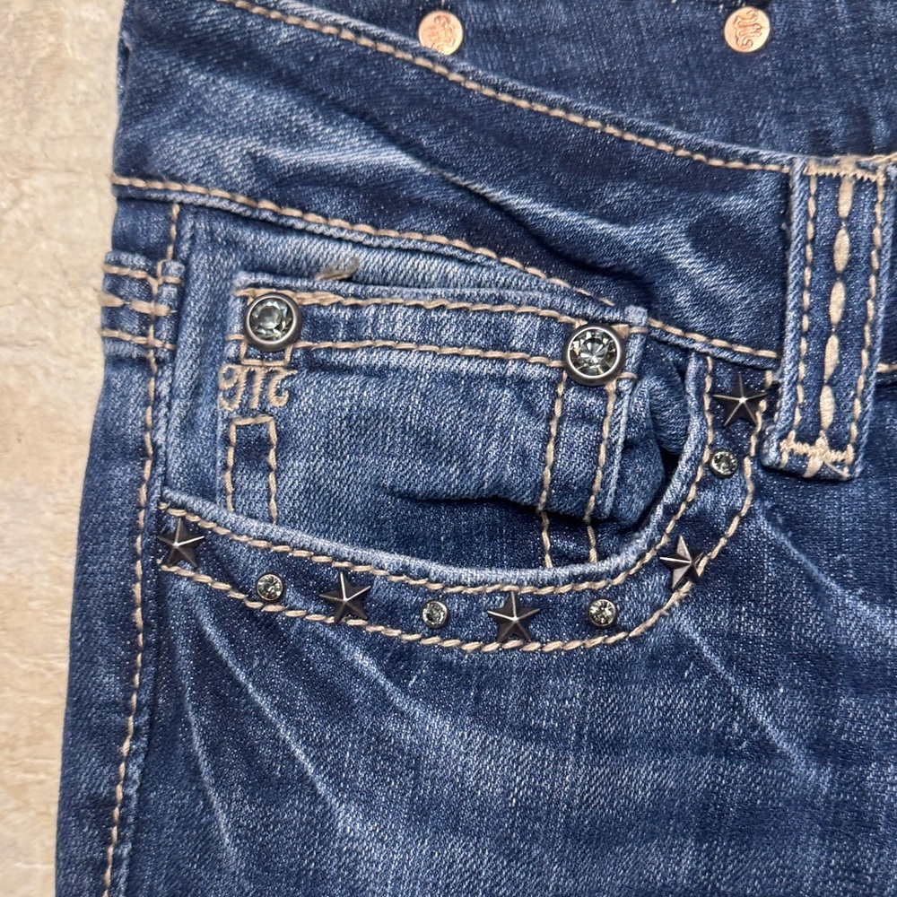 Miss Me Size 31 Dark Boot Cut Jeans embellished Y2K - Picture 5 of 12